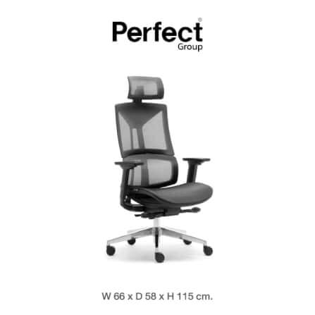 เก้าอี้ทำงานเพื่อสุขภาพ Perfect รุ่น 6226A สีดำ_0